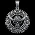 Horned Skull Stainless Steel Medallion Necklace