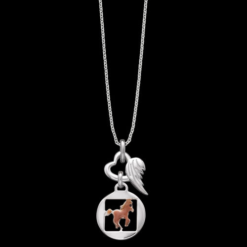 Horse Heart Wing Silver Children's Necklace | Herzengel