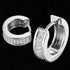 Side view of Engelsrufer mini huggie hoop sterling silver CZ earrings.