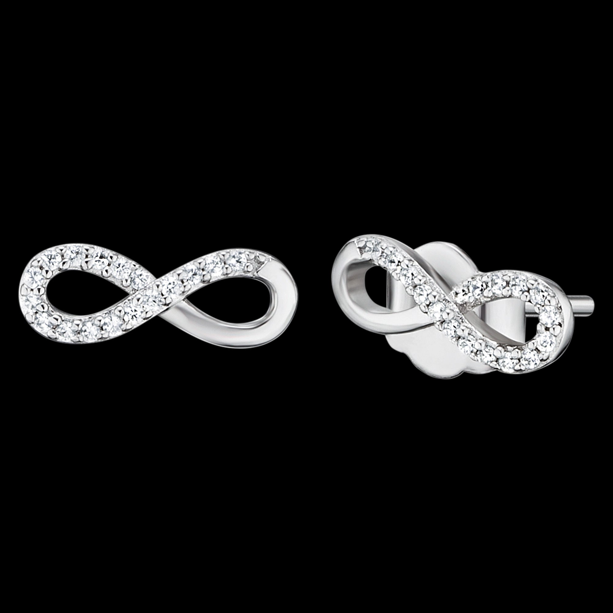Infinity CZ Sterling Silver Earrings | Engelsrufer