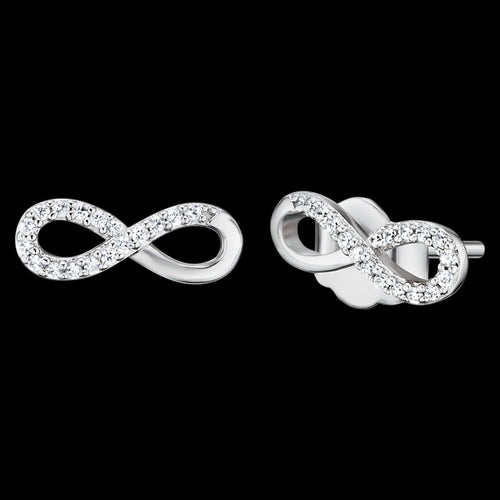 Infinity CZ Sterling Silver Earrings | Engelsrufer