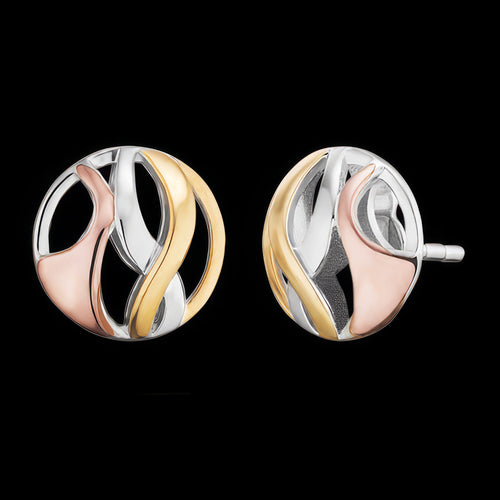 Infinity Paradise Tricolour CZ Circle Earrings | Engelsrufer