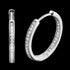 Inside Out CZ 24mm Silver Hoop Earrings | Engelsrufer