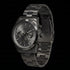 Side tilt view of JAG Acton men's all black watch.
