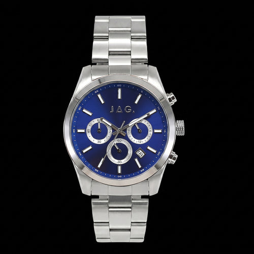 JAG Acton Blue Dial Silver Men's Chronograph Watch