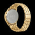 Back view of JAG Albany men's black dial gold watch.