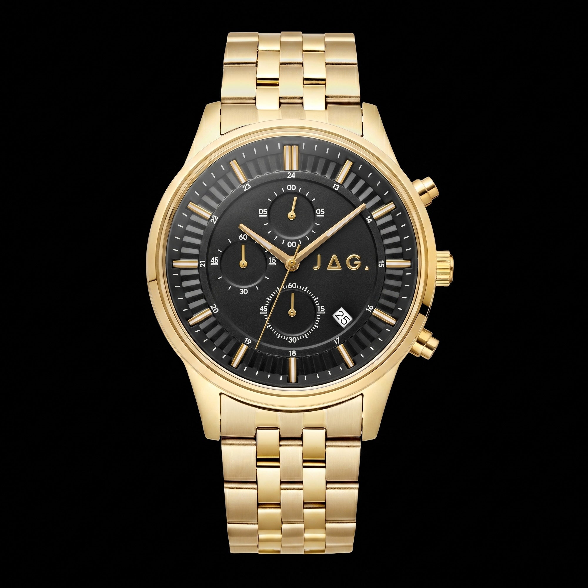 JAG Albany Men's Black Dial Gold Chronograph Watch
