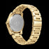 Back view of a JAG Beaufort black dial gold men's watch.