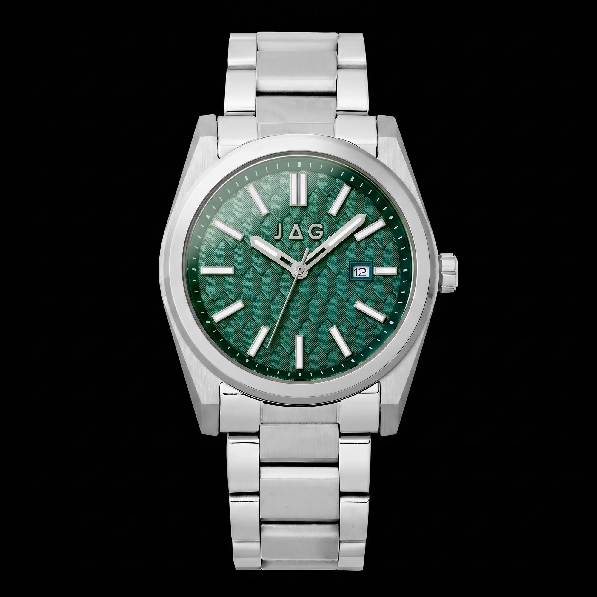 Jag Beaufort Green Dial Silver Men's Watch