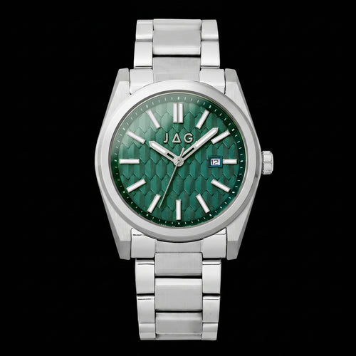 Jag Beaufort Green Dial Silver Men's Watch