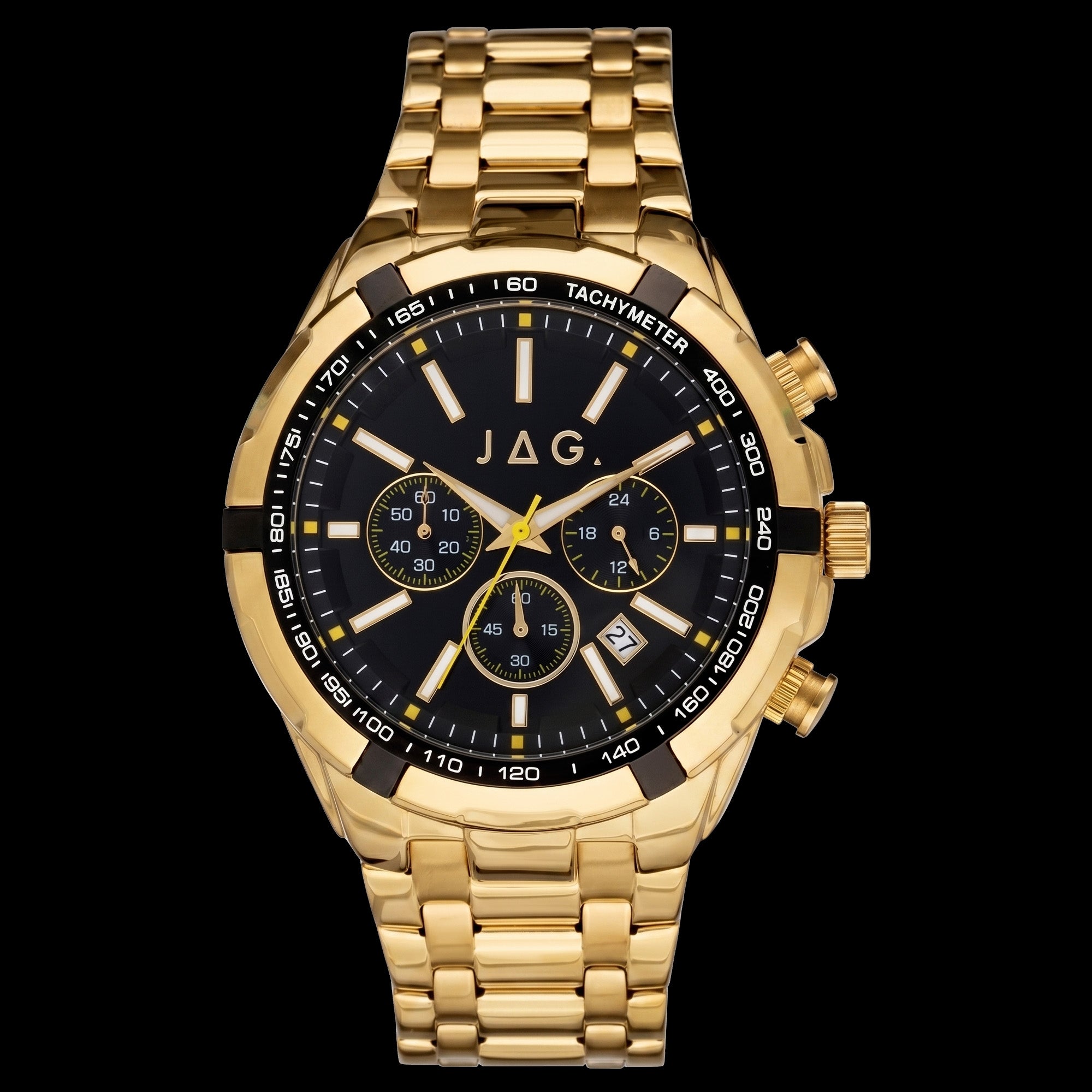 JAG Boss Black Dial Gold Men's Chronograph Watch