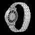 Back view of a JAG Gerroa silver blue dial transparent watch.