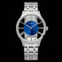 Jag Gerroa Silver Blue Dial Transparent Men's Watch