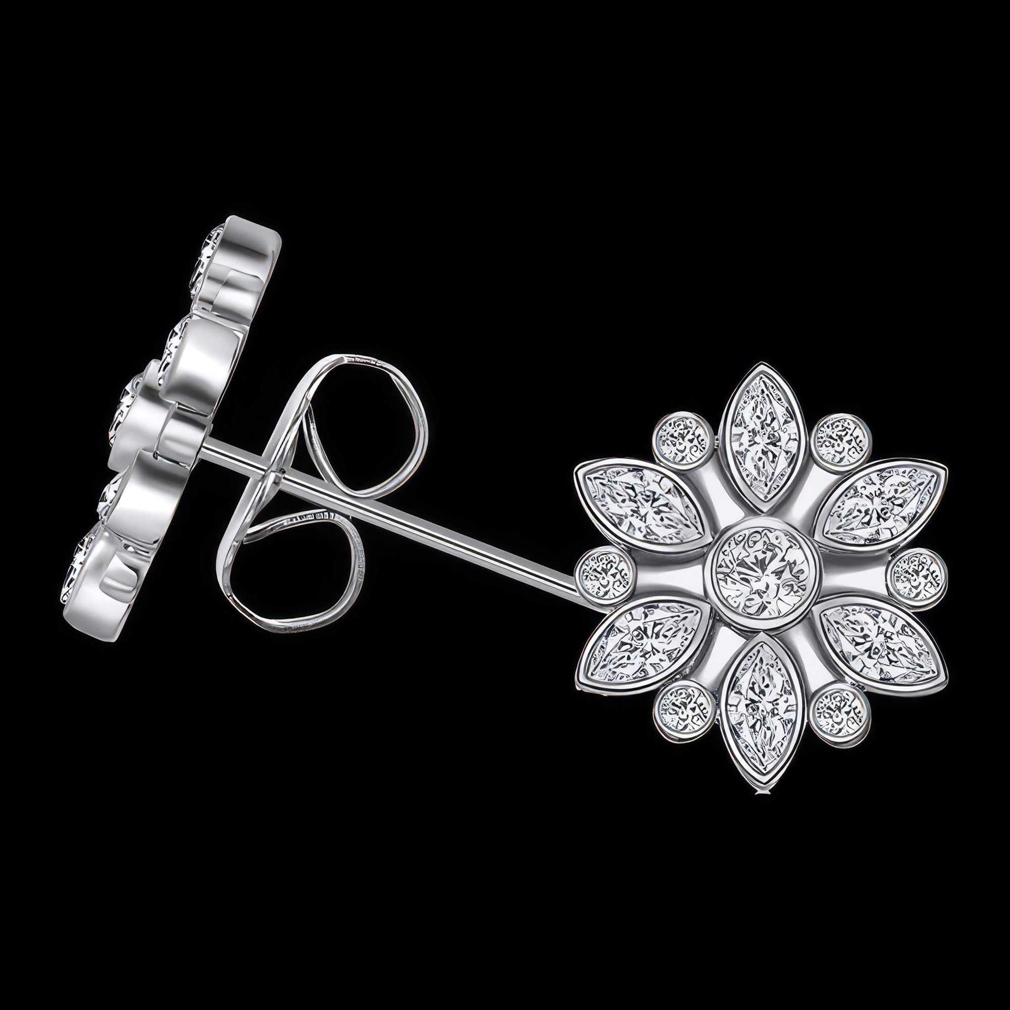 Kagi Snowflake Stainless Steel Stud Earrings | Australia