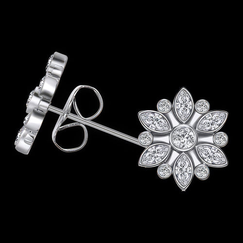 Kagi Snowflake Stainless Steel Stud Earrings | Australia