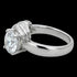 Side view of Irish Claddagh solitaire stainless steel ladies ring.