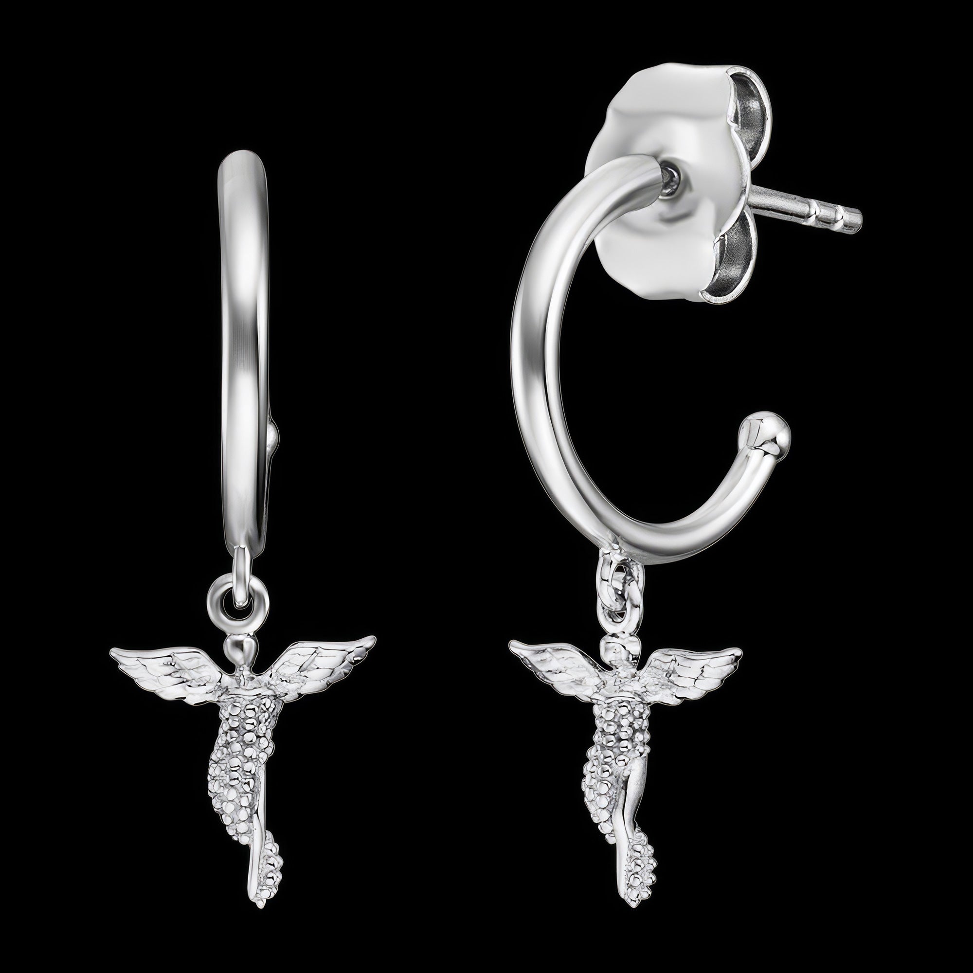 Little Angel Silver Hoop Earrings | Engelsrufer