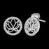 Lotus Flower Circle CZ Stud Earrings | Engelsrufer