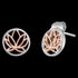 Lotus Silver Rose Gold Circle Earrings | Engelsrufer