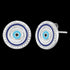 Lucky Eye Silver Blue Enamel Circle Earrings | Engelsrufer
