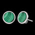 Malachite Sterling Silver Circle Earrings | Engelsrufer