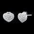 Mini Heart Pave CZ Silver Stud Earrings | Engelsrufer