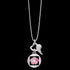 Beautiful Pink Flower Heart Wing Silver Children's Necklace | Herzengel