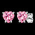 Pink Heart CZ Silver Children's Stud Earrings | Herzengel