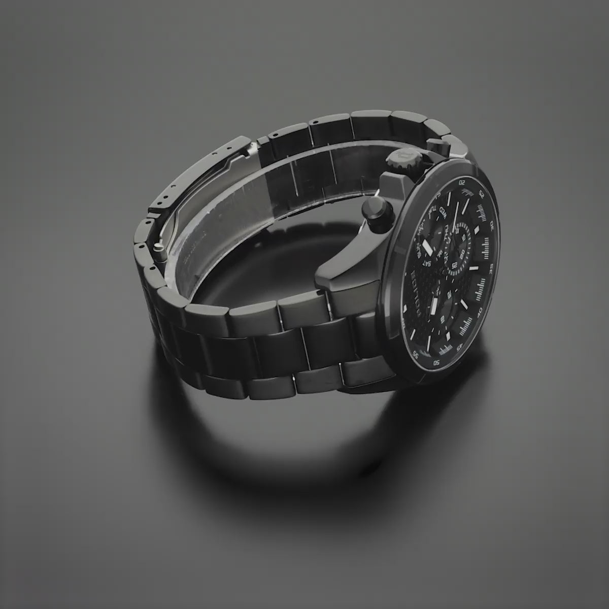 360 Degree Video Police Malawi All Black Men's Watch