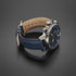 360 Degree Video Police Reactor Blue Leather Men's Watch