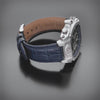 POLICE NORWOOD SILVER BLUE LEATHER MEN'S WATCH - 360 DEGREE VIDEO