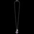 Full view of Herzengel purple butterfly nature heart wing silver children's necklace.