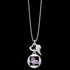 Purple Butterfly Nature Heart Wing Silver Children's Necklace | Herzengel