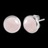 Rose Quartz Cabochon Silver Stud Earrings | Engelsrufer