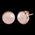 Rose Quartz Cabochon Rose Gold Stud Earrings | Engelsrufer