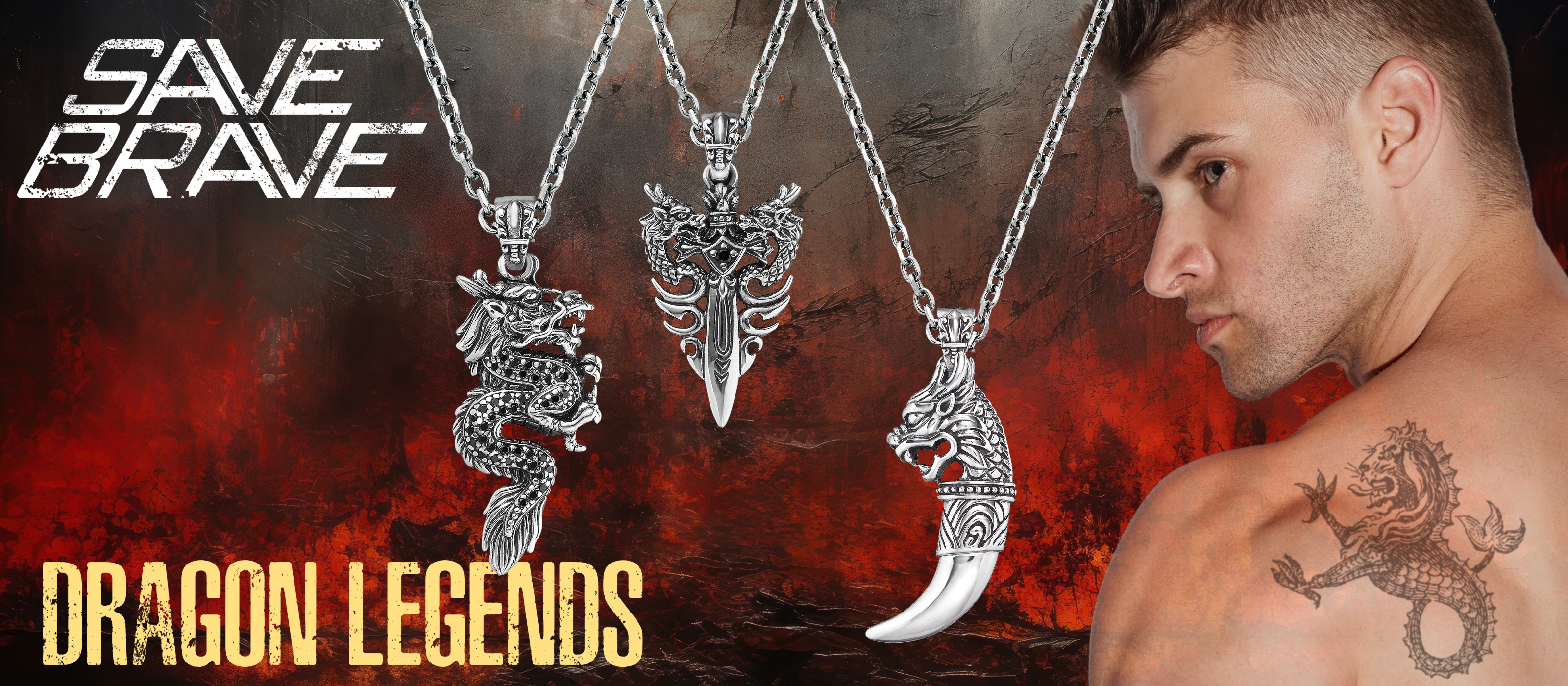Shop Men's Dragon Jewellery Collection | Necklaces | Keyrings | Australia