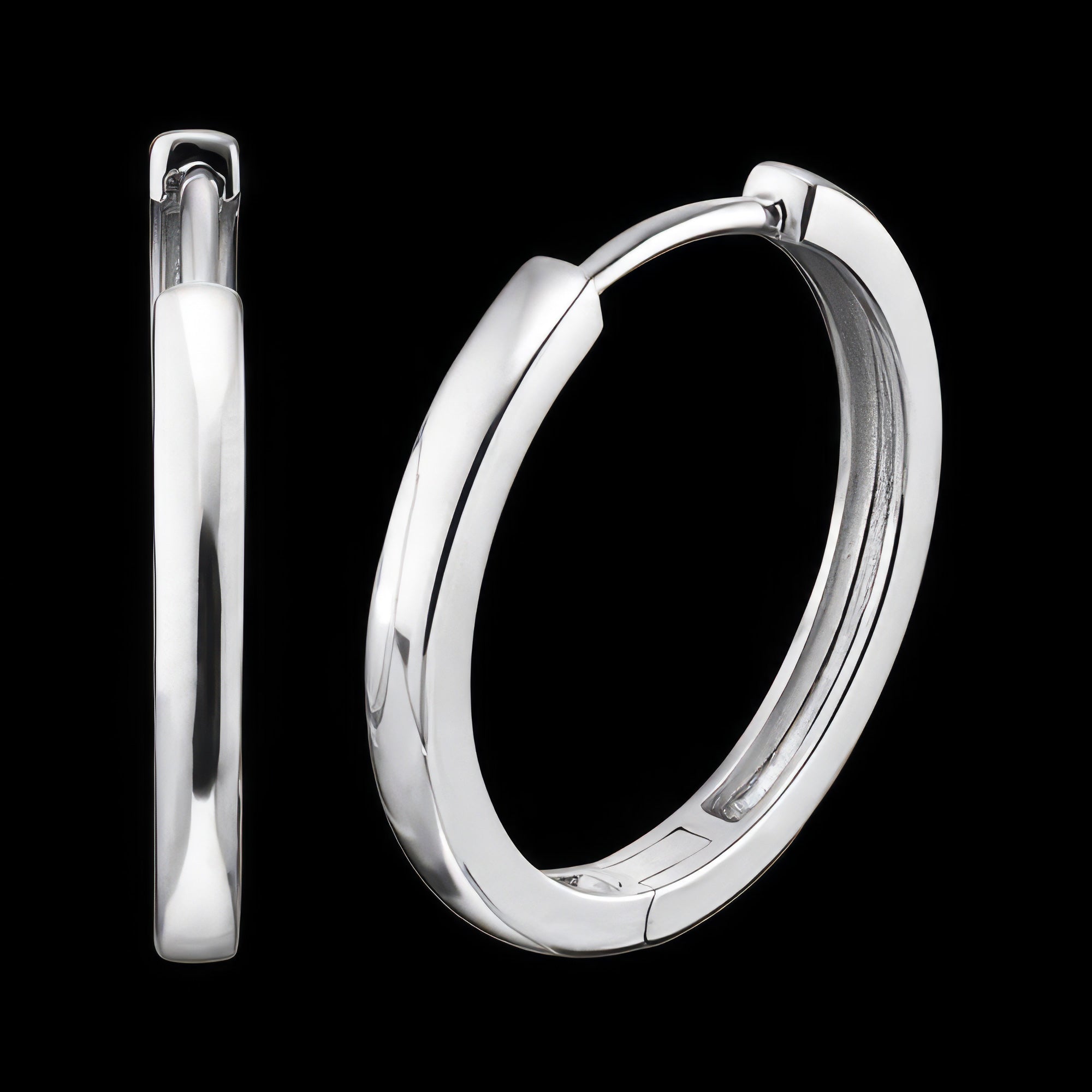 Sterling Silver 24mm Hoop Earrings | Engelsrufer
