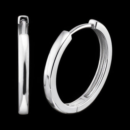 Sterling Silver 24mm Hoop Earrings | Engelsrufer