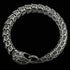 Top view stainless steel snake uroboros men's bracelet