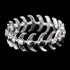 Side view of a stainless steel men's spine vertebrae ring.