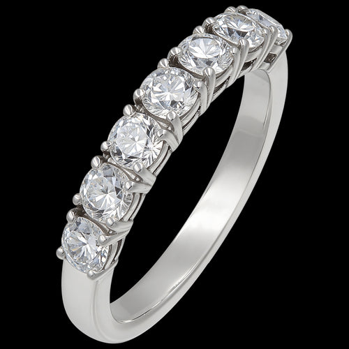 Stainless Steel Seven Stone CZ Shared Prong Ring | Australia