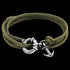 Anchor & Crew Clyde Sterling Silver Khaki Green Rope Bracelet | Australia
