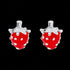 Strawberry Enamel Children’s Sterling Silver Earrings