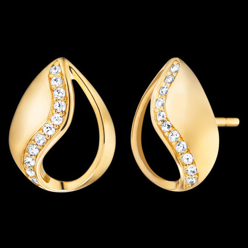 Tear Of Heaven Rose Gold CZ Stud Earrings | Engelsrufer