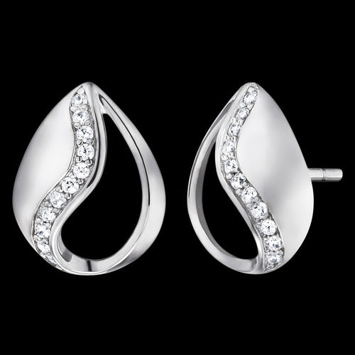 Tear Of Heaven Silver CZ Stud Earrings | Engelsrufer