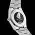 Back view of Thomas Sabo Haribo Goldbear pink dial silver watch with logo.