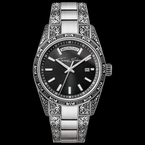 Thomas Sabo Rebel At Heart Revive 36mm Black Dial Watch | Australia