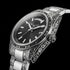 Tilted side angle of Thomas Sabo Rebel At Heart Revive 40mm black dial watch.
