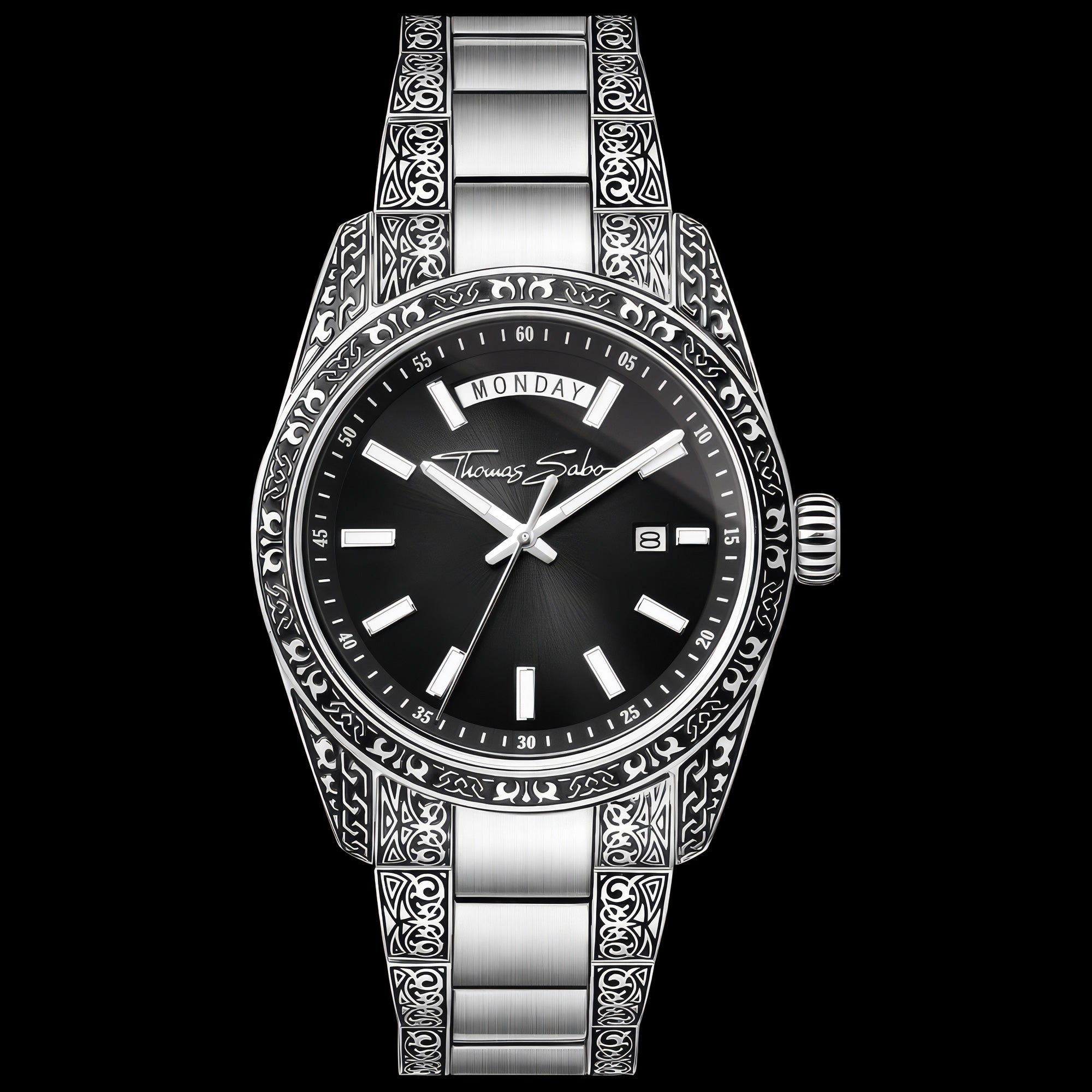 Thomas Sabo Rebel At Heart Revive 40mm Black Dial Watch | Australia