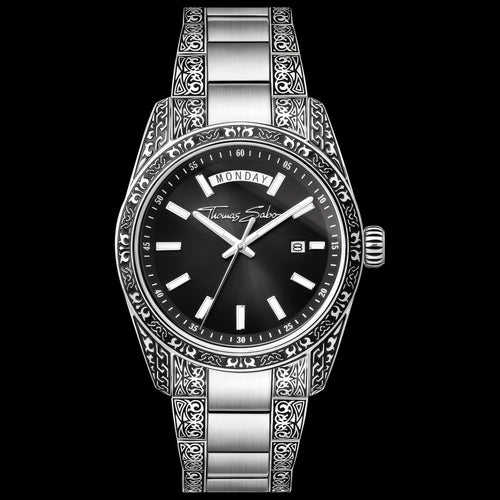 Thomas Sabo Rebel At Heart Revive 40mm Black Dial Watch | Australia